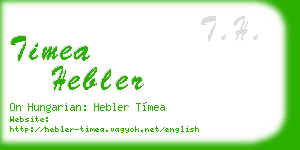 timea hebler business card